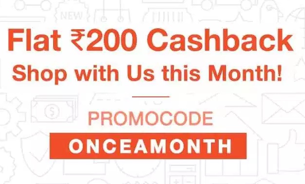 India Desire : Paytm ONCEAMONTH Offer: Get Flat Rs 200 Cashback On All Grocery Products [Minimum Purchase Value Rs 299]